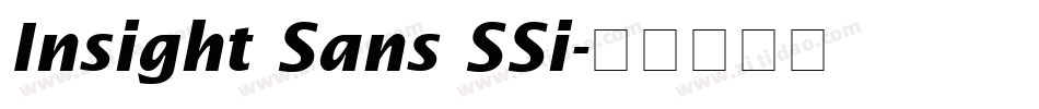 Insight Sans SSi字体转换
